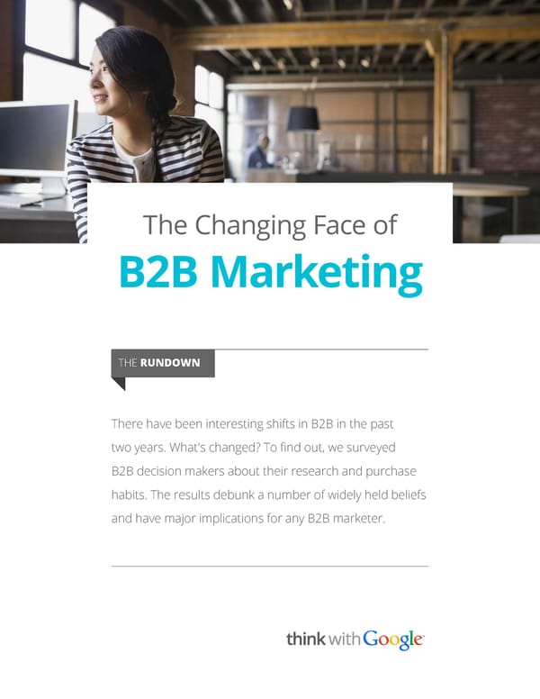 Google: The Changing Face of  B2B Marketing - Page 1