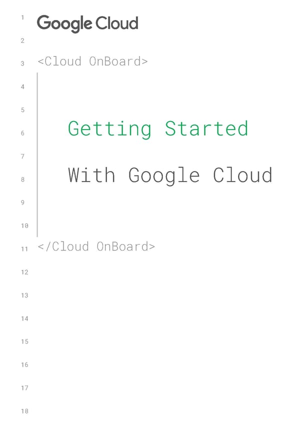 Google Cloud Manual - Page 1